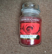 Yankee Candle TRUE ROSE large Jar candle USED FEW TIMES rare hard to find
