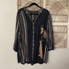 Citron Silk Top Tunic Blouse