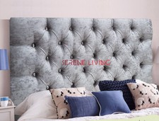 Chesterfield Crushed Velvet 20-Inch Headboard - All Sizes & Colours Available