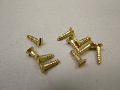 Small solid brass screws pack - small,