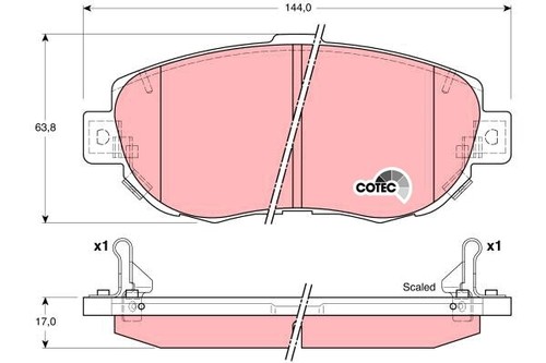 Gdb3235 trw brake pad set - gdb3235,