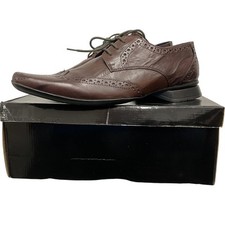 Jeff Banks Warwick Brogue Leather Formal Shoes Brown Size UK 11