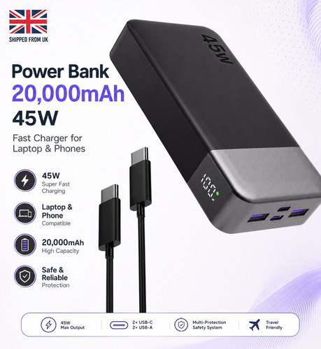 Power bank 000mah 45w - power, 20,000mah