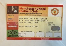 1996/97 Tottenham v Manchester United League Ticket