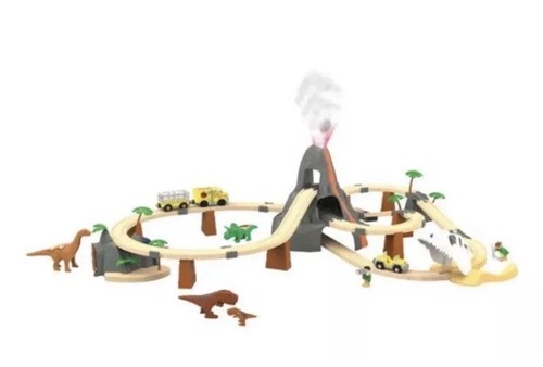 Wooden toy dino park train - wooden,