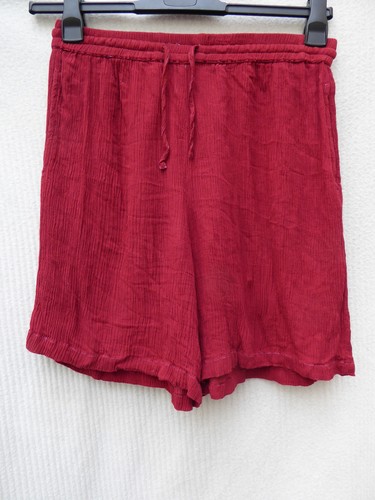 Burgundy red crinkle elastic - elastic, &