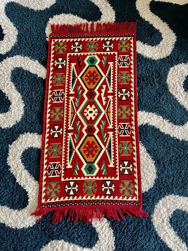 Small handmade turkish - turkish, kilim