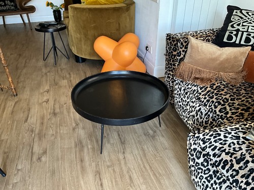 Tray coffee table large black