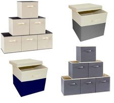 Foldable Storage Cube Storage Box Square Canvas Storage Collapsible Folding Box