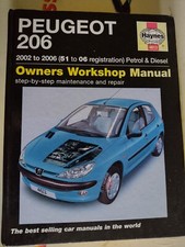 HAYNES WORKSHOP MANUAL PEUGEOT 206 02-06 51-06 PETROL DIESEL 4613 ESTATE SW