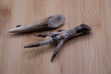 Antique Scottish Lucky Grouse Foot Claw Brooch + free horn brooch