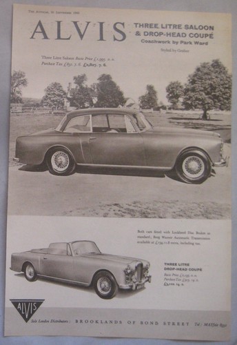 1960 alvis three - 1960, litre
