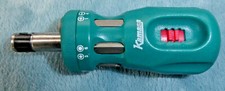 KAMASA Stubby Ratchet Screwdriver 12 Bits in 1 Phillips Flat Pozi Hex Reversible