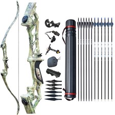 70lb Archery 57" Takedown Recurve Bow Set Adult Right Hand Hunting