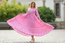 Women Cotton Floral Flared