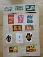 Vintage matchbox covers