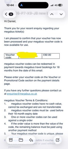 Megabus voucher gift - megabus,
