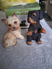 Hidamel Fine Porcelain  Dogs X 2 .(one boxed ) Named and numbered to base.