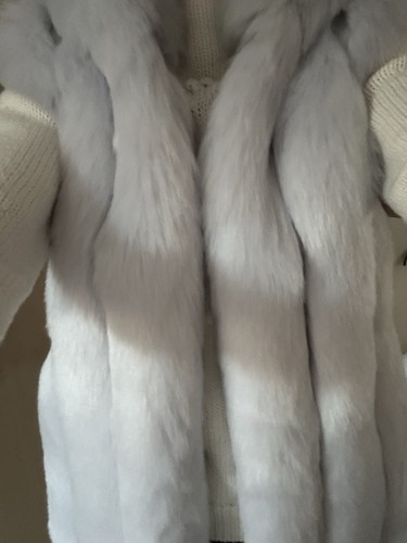 Faux fur hooded gilet size - gilet,