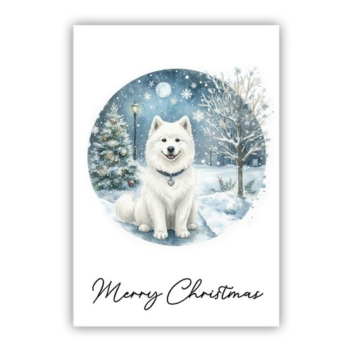 Samoyed dog christmas - samoyed,