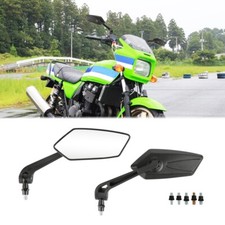 For Kawasaki ZRX 400 1200 1100 1200R Pair Side Mirrors Rearview Black 10mm 8mm
