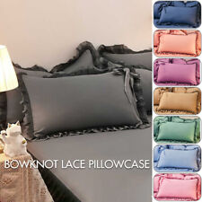 Bowknot Ruffle Frill Pillow