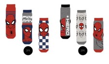 Spiderman Socks 2 Designs 3 Sizes 3 Pack  Marvel Childrens