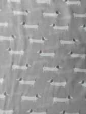 Ladies Grey With White Sausage Dog Pattern Scarf.Size 90cm Wide By Length 186...