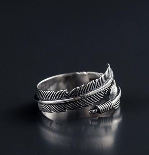 Feather plume arrow ring - feather,