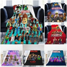 Kids Roblox Fleece Blanket Throw Sofa Bed Warm Soft Blanket Flannel Rug Gift UK