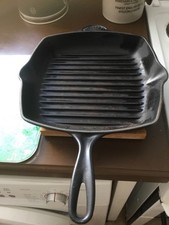 Le Creuset Black griddle Pan 10ish Square 