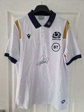 Finn Russell Signed Scotland Rugby Polo Shirt, Six Nations *COA*