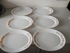 Set Of  6 Pyrex Oval Woodland