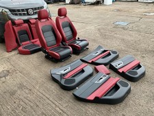 JAGUAR XF S X260 FULL INTERIOR KIT BLACK & RED LEATHER SEATS FRONT REAR CARDS 16