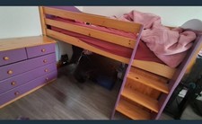 Purple Mid-sleeper bed with