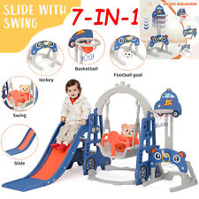 7in1 Toddler Garden Swing Slide Climber Set Kid Baby Indoor Outdoor Playground