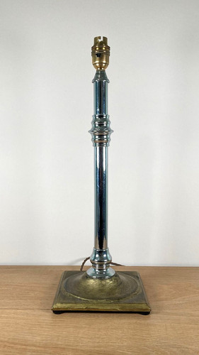 Large vintage chrome table - large,