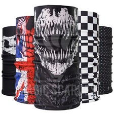 Men Motor Biker Balaclava Neck Warmer Tube Snood Scarf Face Mask Bandana Skull