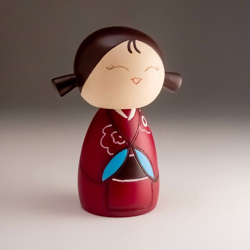 Momiji kokeshi doll giggles - momiji, "giggles
