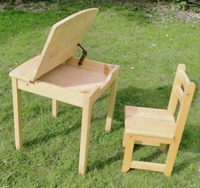 Premium Child's Wooden School Desk & Chair