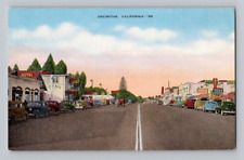 1940'S. ENCINITAS, CALIF. STREET VIEW, CAFE HOTEL. POSTCARD DM5