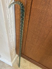 Victorian Glass Walking Cane C 1880 Spiral Nailsea Glass 44 Inch