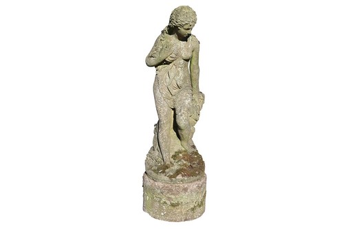 Weathered stone statue - weathered,