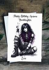 Gothic Birthday Card Goth Girl