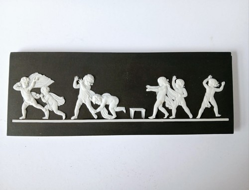 Wedgwood jasper black plaque - jasper,