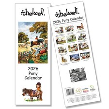 Thelwell Horse and Pony Slim Hanging Wall Calendar 2026.