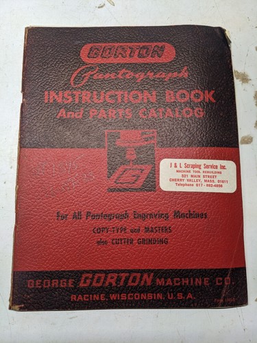 Gorton operator service manual - operator,