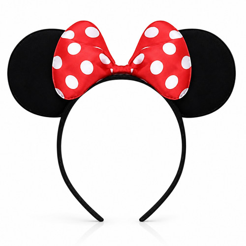 Red bow mouse - red, headband
