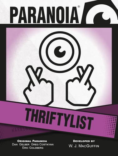 Paranoia thriftylist card - paranoia,