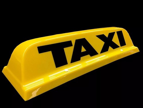 Taxi roof sign yellow - taxi,